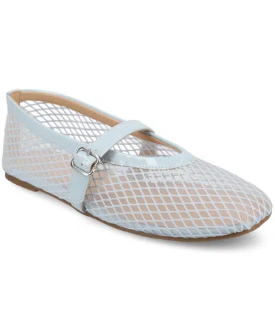 JOURNEE COLLECTION WOMEN'S CASHA MESH MARY JANE FLATS