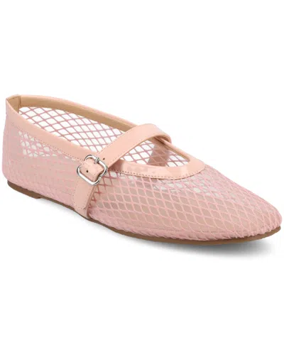 JOURNEE COLLECTION WOMEN'S CASHA MESH MARY JANE FLATS