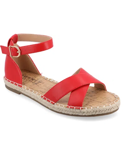 JOURNEE COLLECTION WOMEN'S LYDDIA ESPADRILLE FLAT SANDALS