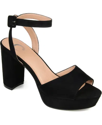JOURNEE COLLECTION WOMEN'S NAIRRI PLATFORM BLOCK HEEL DRESS SANDALS