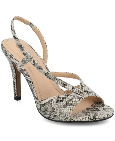 JOURNEE COLLECTION WOMEN'S VARRA CROSSOVER STRAP DRESS SANDALS
