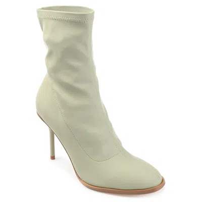 JOURNEE COLLECTION WOMENS GIZZEL ALMOND TOE STILETTO HIGH ANKLE BOOTIES
