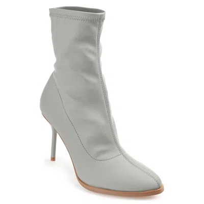 JOURNEE COLLECTION WOMENS GIZZEL ALMOND TOE STILETTO HIGH ANKLE BOOTIES