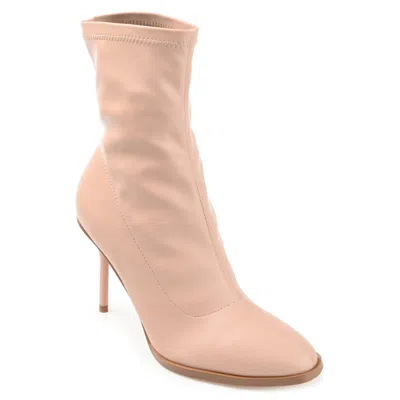 JOURNEE COLLECTION WOMENS GIZZEL ALMOND TOE STILETTO HIGH ANKLE BOOTIES