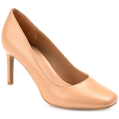 JOURNEE COLLECTION WOMENS MONALEE SQUARE TOE MID HEEL PUMPS