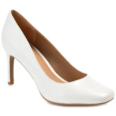 JOURNEE COLLECTION WOMENS MONALEE SQUARE TOE MID HEEL PUMPS