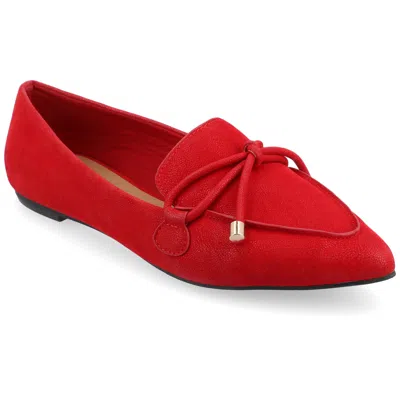 JOURNEE COLLECTION WOMENS MURIEL SLIP ON POINTED TOE LOAFER FLATS