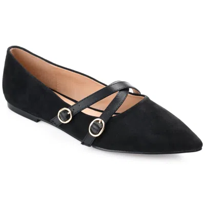 JOURNEE COLLECTION WOMENS PATRICIA SLIP ON POINTED TOE BALLET FLATS