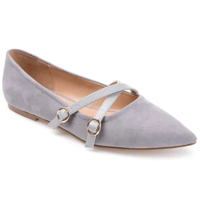 JOURNEE COLLECTION WOMENS PATRICIA SLIP ON POINTED TOE BALLET FLATS