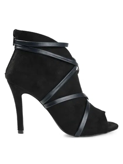 JOURNEE WOMEN'S FAUX LEATHER ANKLE BOOTS