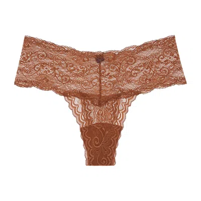 JOURNELLE WOMEN'S NEUTRALS SAPNA MID-RISE THONG CANNELLE