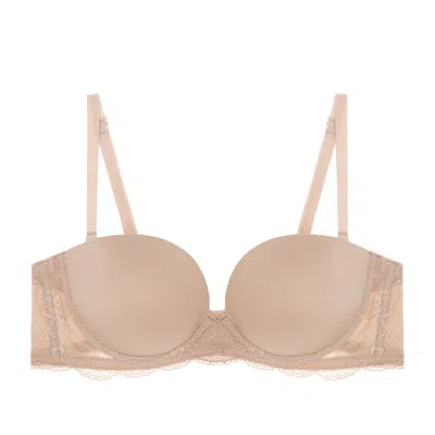 JOURNELLE WOMEN'S NEUTRALS SAPNA STRAPLESS PLUNGE BLUSH