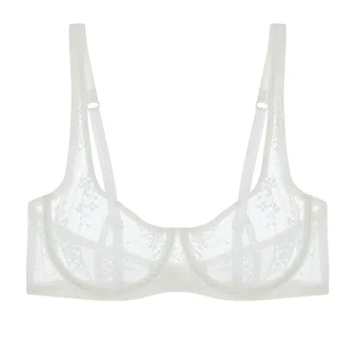 JOURNELLE WOMEN'S WHITE ROMY DEMI BRA ALABASTER