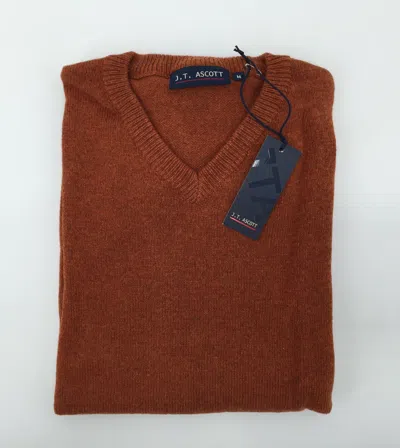 JT J.T. ASCOTT HERREN V-AUSSCHNITT PULLOVER BRAUN GR. M, L, XL, XXL, 3XL