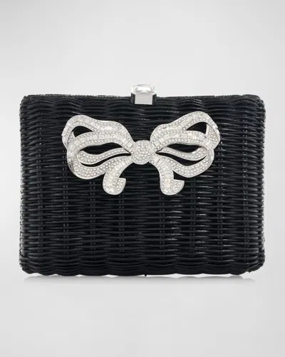 JUDITH LEIBER HAILEY BOW BASKET CLUTCH BAG