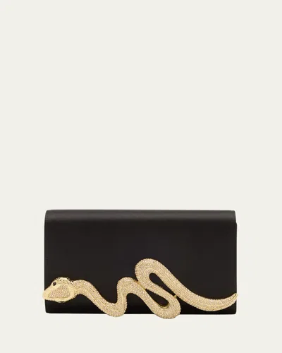 JUDITH LEIBER SERPENT SATIN CLUTCH BAG
