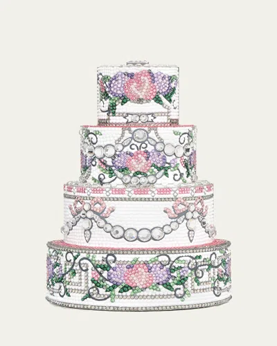 JUDITH LEIBER TIE THE KNOT TIERED CAKE CLUTCH BAG