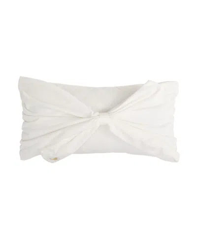 JUICY COUTURE VELVET BOW DECORATIVE PILLOW, 10" X 18"