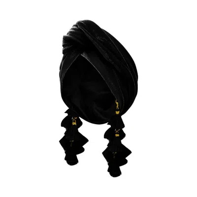 JULIA CLANCEY WOMEN'S BLACK CHACHA TURBAN