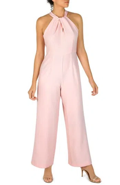 JULIA JORDAN JULIA JORDAN HALTER NECK WIDE LEG JUMPSUIT