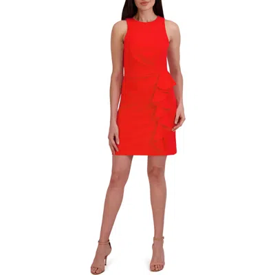 JULIA JORDAN JULIA JORDAN RUFFLE SLEEVELESS SHEATH DRESS