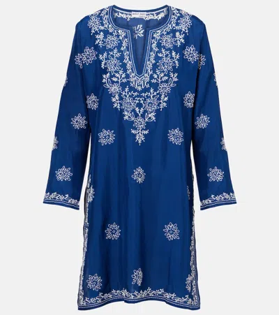 JULIET DUNN EMBROIDERED SILK TUNIC