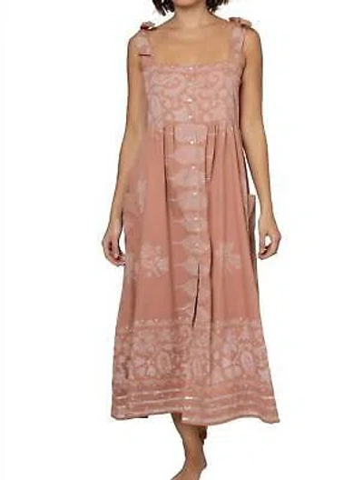 JULIET DUNN JULIET DUNN TIE SHOULDER DRESS IN PECAN/WHITE - SIZE 3