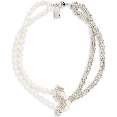 JULIETTA JULIETTA MINETTA FRESHWATER PEARL & RONDELLE COLLAR NECKLACE