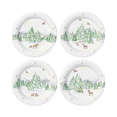 JULISKA B & T NORTH POLE COCKTAIL PLATE, SET OF 4