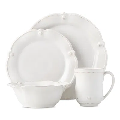 JULISKA BERRY & THREAD WHITEWASH FLARED 4 PIECE PLACE SETTING
