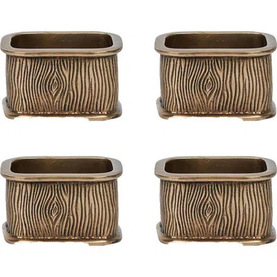 JULISKA JULISKA BLENHEIM OAK SET OF 4 NAPKIN RINGS