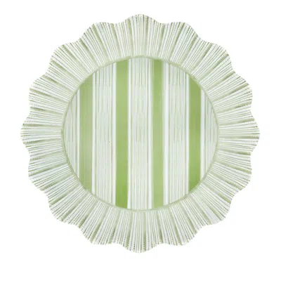 JULISKA CABANA STRIPE MELAMINE DINNER PLATE, SET OF 4