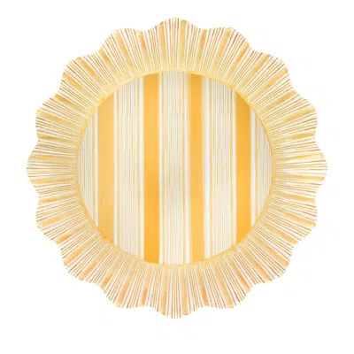 JULISKA CABANA STRIPE MELAMINE DINNER PLATE, SET OF 4