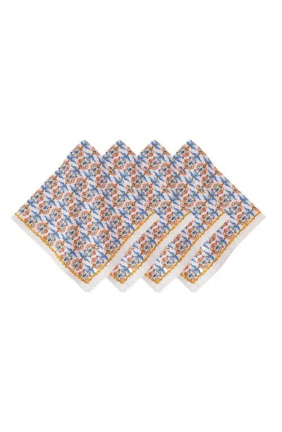 JULISKA JULISKA EMILIE SET OF 4 FLORAL NAPKINS