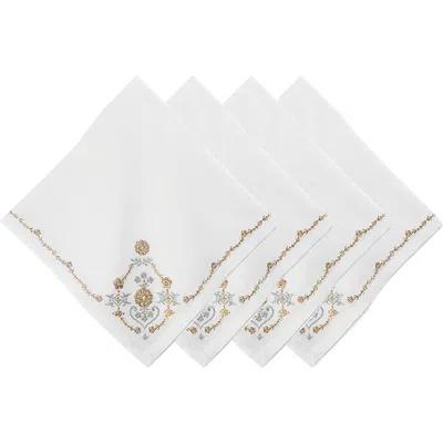 JULISKA JULISKA HEIDI SET OF 4 EMBROIDERED NAPKINS