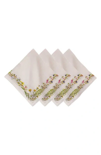 JULISKA JULISKA MEADOW WALK SET OF 4 LINEN NAPKINS