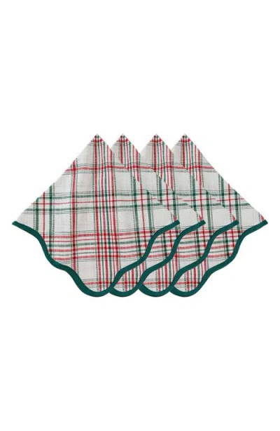 JULISKA JULISKA MERRY TARTAN SET OF 4 NAPKINS