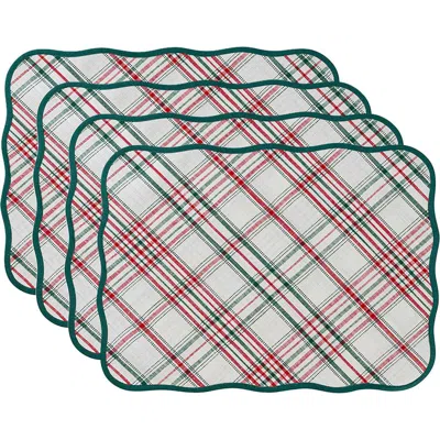 JULISKA JULISKA MERRY TARTAN SET OF 4 PLACEMATS