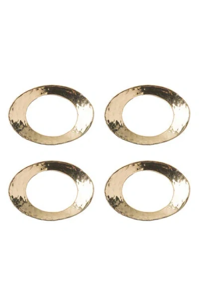 JULISKA JULISKA PURO SET OF 4 HAMMERED NAPKIN RINGS