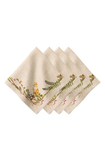 JULISKA JULISKA SET OF 4 FOREST WALK LINEN NAPKINS