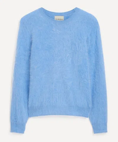 JUMPER 1234 JUMPER 1234 WOMEN'S BLUE MARL BRUSHED CREW CASHMERE JUMPER