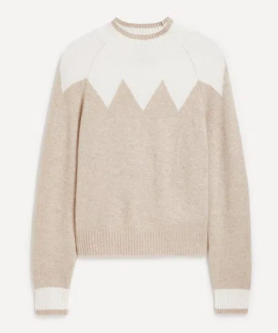 JUMPER 1234 JUMPER 1234 WOMEN'S CASHMERE WOOL ZIG ZAG TURTLE-NECK JUMPER