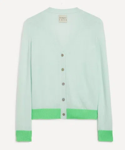 JUMPER 1234 JUMPER 1234 WOMEN'S CONTRAST RIB CASHMERE CARDIGAN