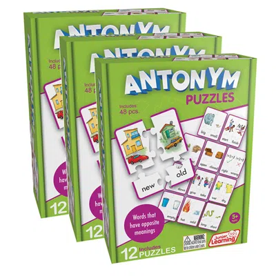 JUNIOR LEARNING ANTONYM PUZZLES, PACK OF 3