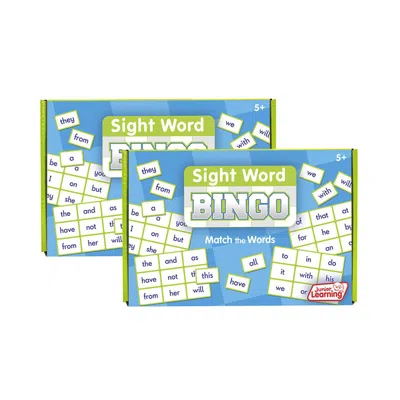 JUNIOR LEARNING SIGHT WORD BINGO GAME - PACK OF 2