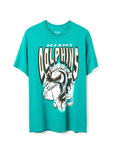 JUNK FOOD CLOTHING UNISEX NFL MIAMI DOLPHINS BREAKTHROUGH FLEA MARKET TEE