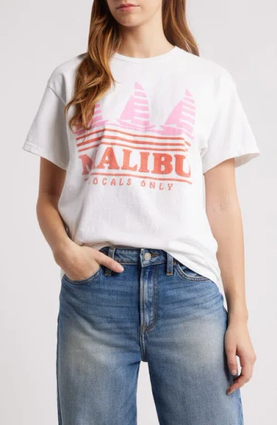 JUNK FOOD JUNK FOOD MALIBU LOCALS ONLY COTTON GRAPHIC T-SHIRT