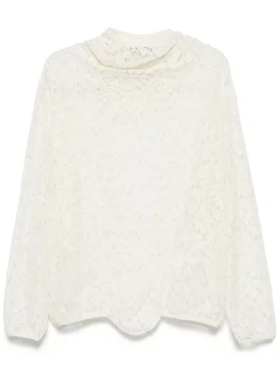 JUNTAE KIM DRAPED LACE JUMPER
