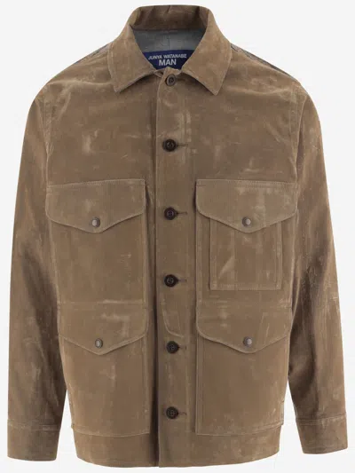 JUNYA WATANABE MEN BEIGE COTTON BLEND JACKET, L LUXURY JACKETS FOR MEN DARVEYS