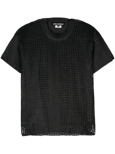 JUNYA WATANABE PANELLED OPEN-KNIT TOP